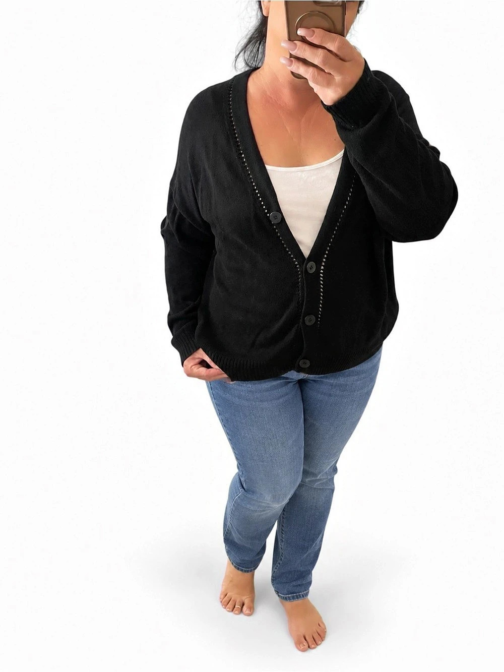Max Studio Cardigan in Black Size XL Like New